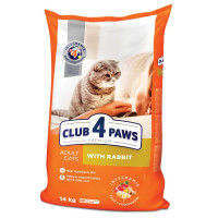 Сухий корм для дорослих котів Club 4 Paws Premium 14 кг - кролик