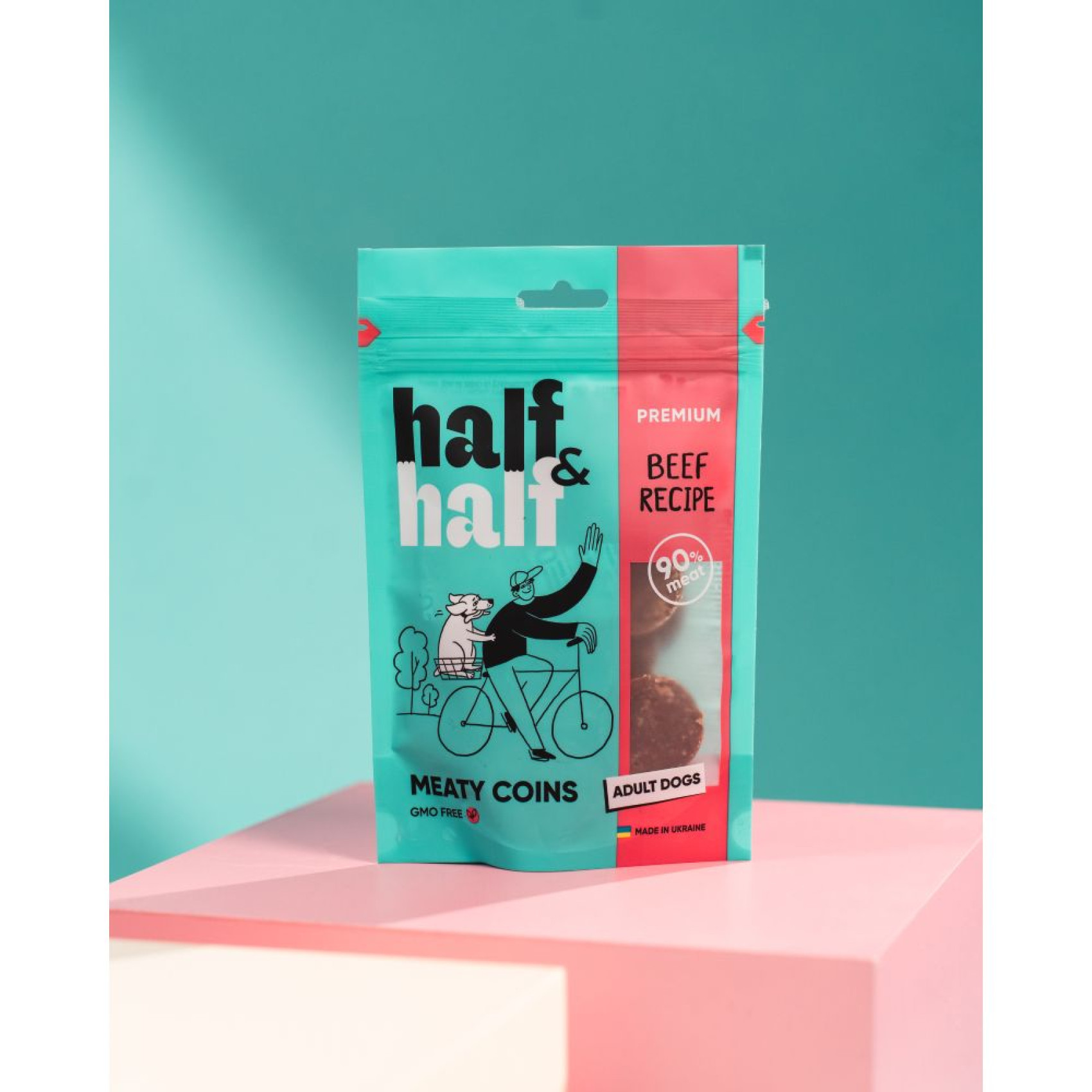 Ласощі для собак Half&Half Meaty Coins Adult 100 г - яловичина