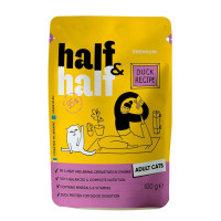 Влажный корм для кошек Half&Half Adult pouch 100 г - утка 22шт