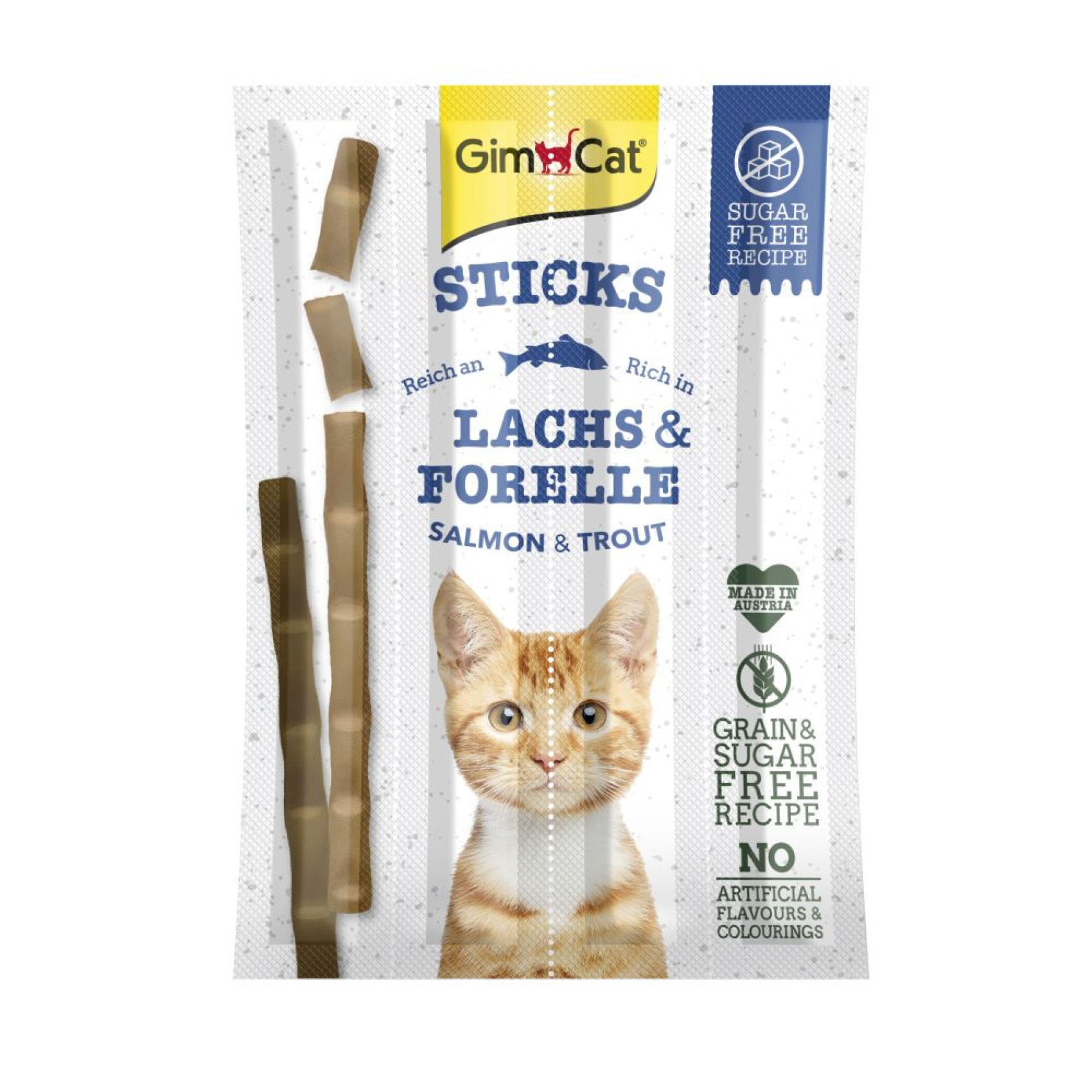 Ласощі для котів GimCat Sticks Lanchs & Forelle 4 шт - лосось та форель