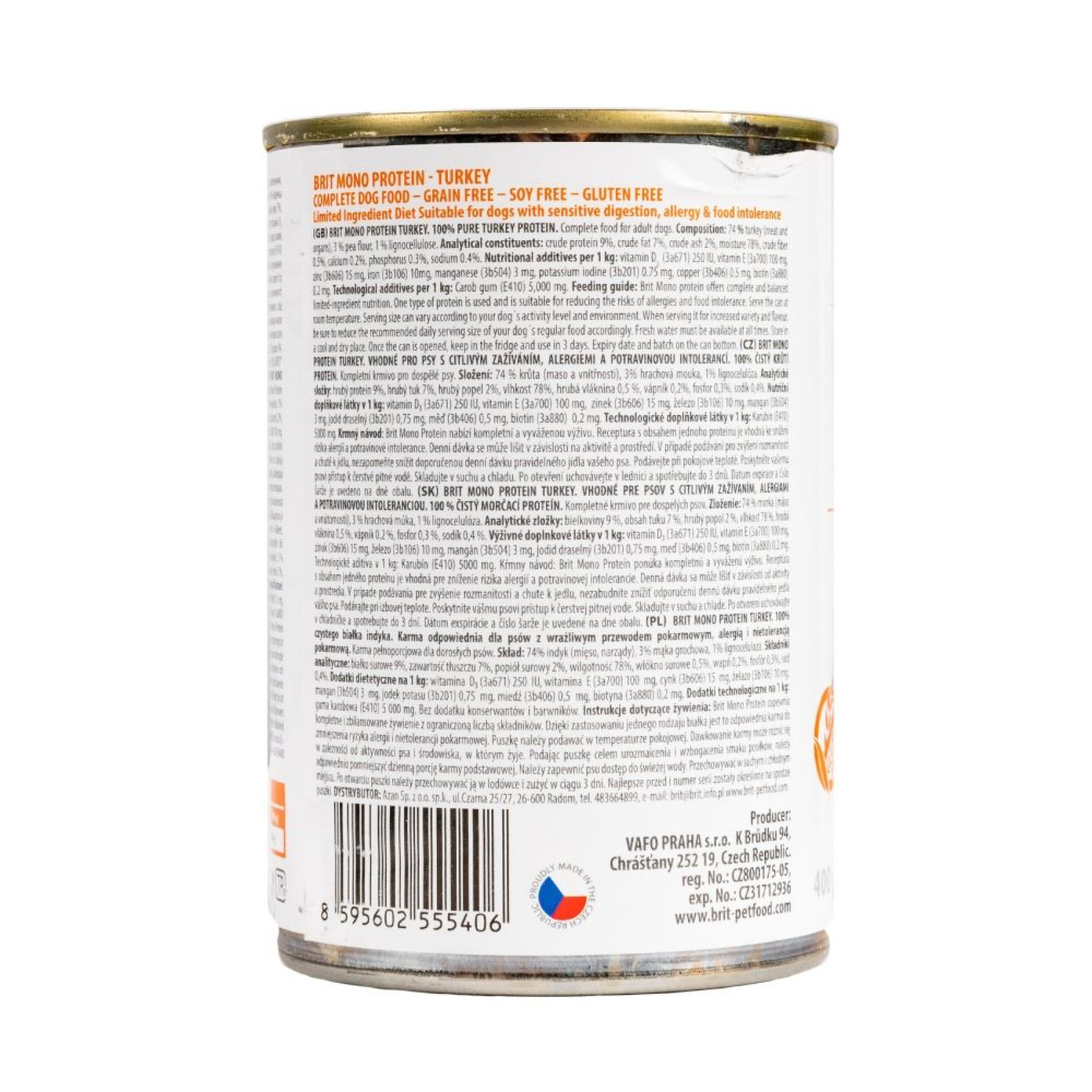 Влажный корм для собак Brit Care Mono Protein 400 г - индейка