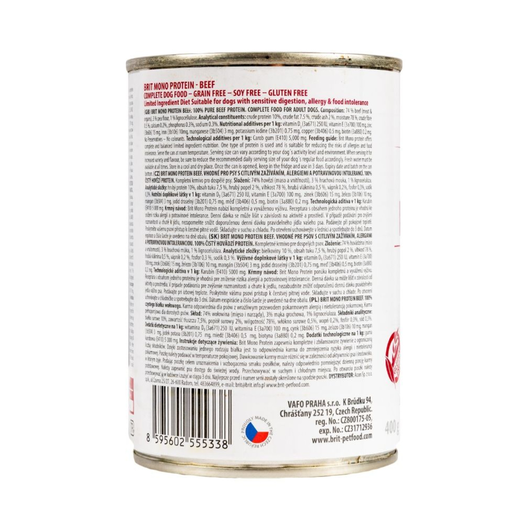 Влажный корм для собак Brit Care Mono Protein 400 г - говядина
