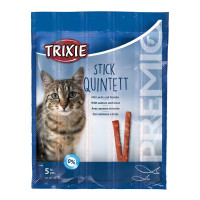 Лакомство для кошек Trixie PREMIO Quadro-Sticks 5 шт. - лосось и форель