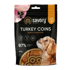 Лакомство Savory Puppy Coins With Turkey 100 г - индейка