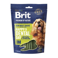 Лакомство для собак Brit Premium Dental Snacks M 180 г - коллаген и спирулин