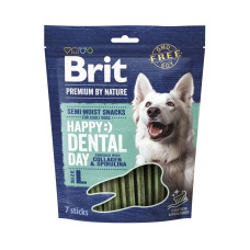 Ласощи для собак Brit Premium Dental Snacks L 250 г - колаген и спирулин