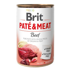 Влажный корм для собак Brit Care Pate & Meat 400 г - говядина и индейка