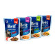 Набір вологого корму для котів Brit Premium Delicate Fillets in Gravy Chicken for Sterilised pouch 3+1 шт х 85 г - асорті