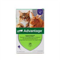 Краплі на холку для котів Elanco Bayer Advantage від 4 кг, 4 шт