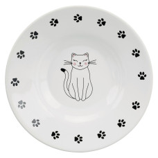 Миска керамічна для брахіцефалів Trixie 200 мл / 15 см (біла)