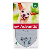Капли на холку для собак Elanco Bayer Advantix до 4 кг, 4 шт