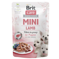 Вологий корм для цуценят Brit Care Mini pouch 85 g філе в соусі (ягня) 24шт