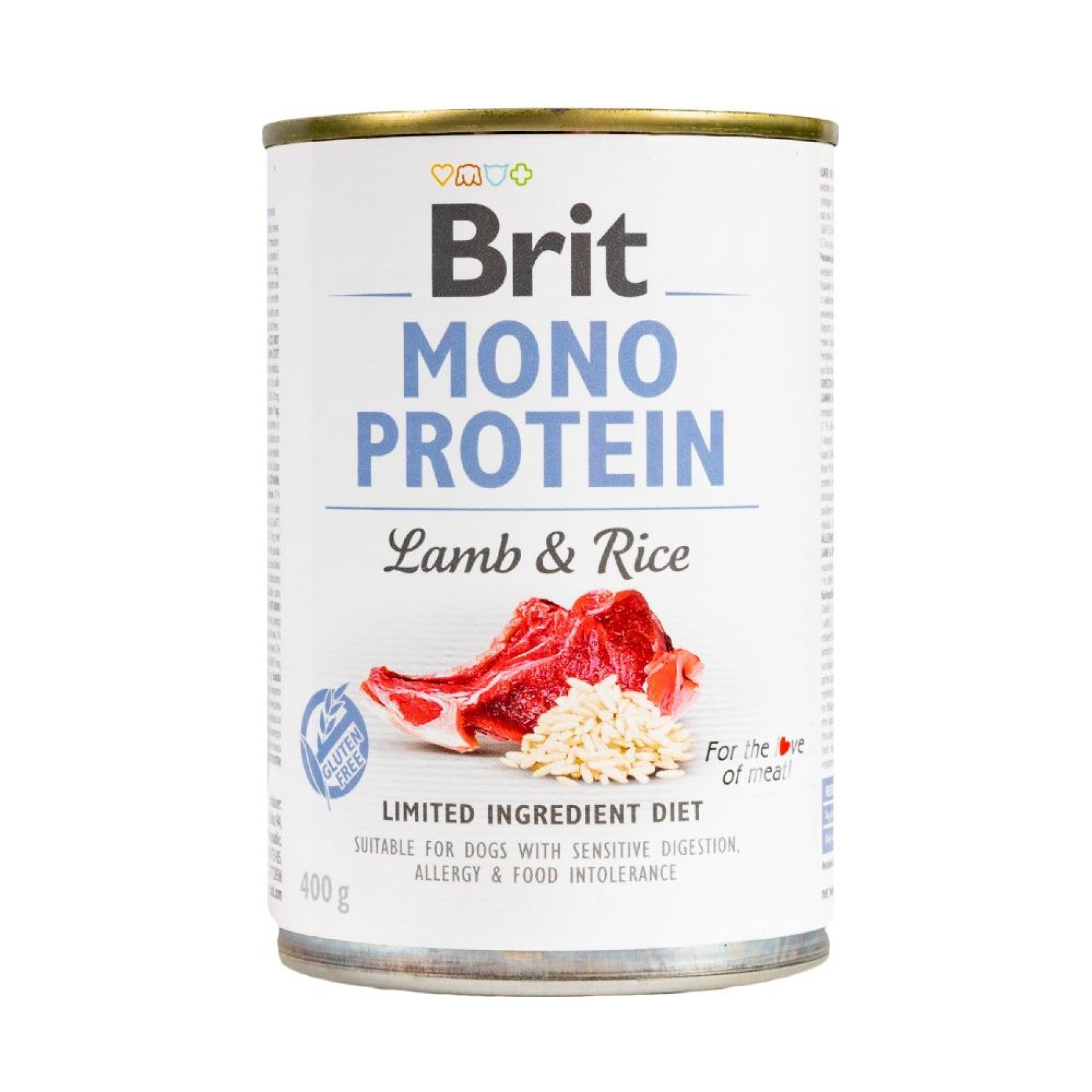 Влажный корм для собак Brit Care Mono Protein 400 г - ягненок и рис