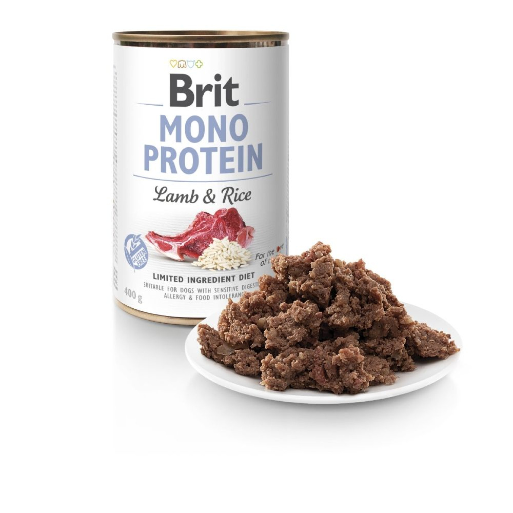Влажный корм для собак Brit Care Mono Protein 400 г - ягненок и рис