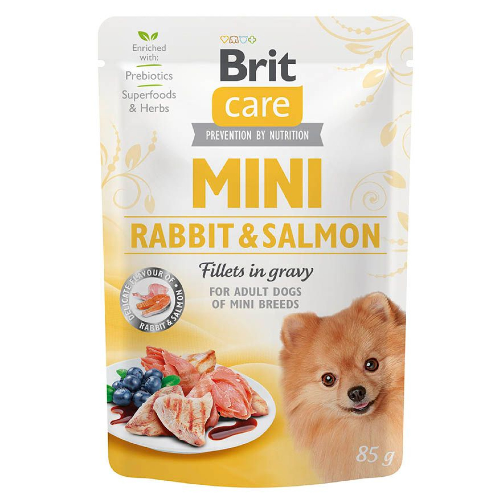 Brit Care Mini Fillets In Gravy влажный корм для собак 85 г - кролик и лосось 24шт