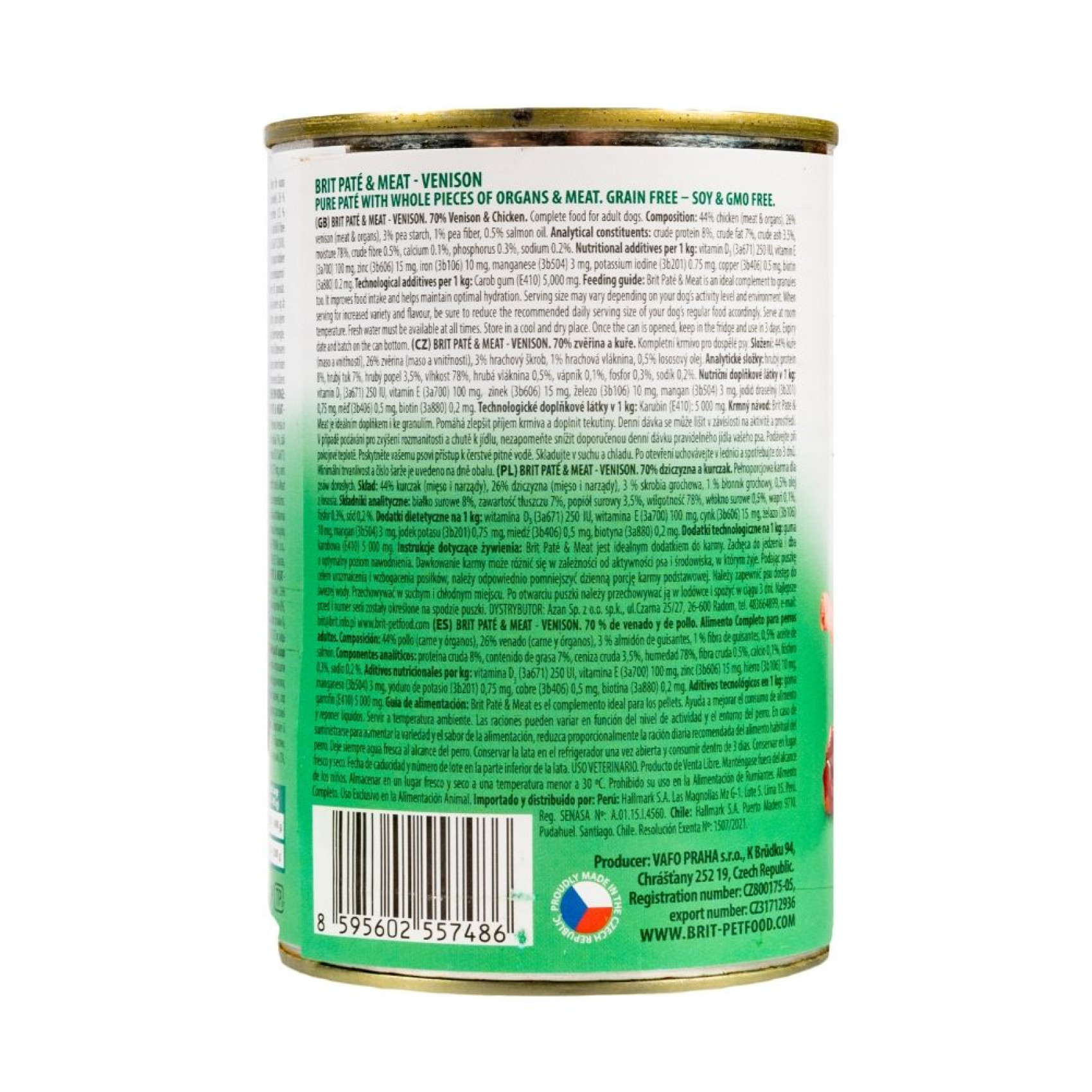 Влажный корм для собак Brit Care Pate & Meat 400 г - курица и оленина