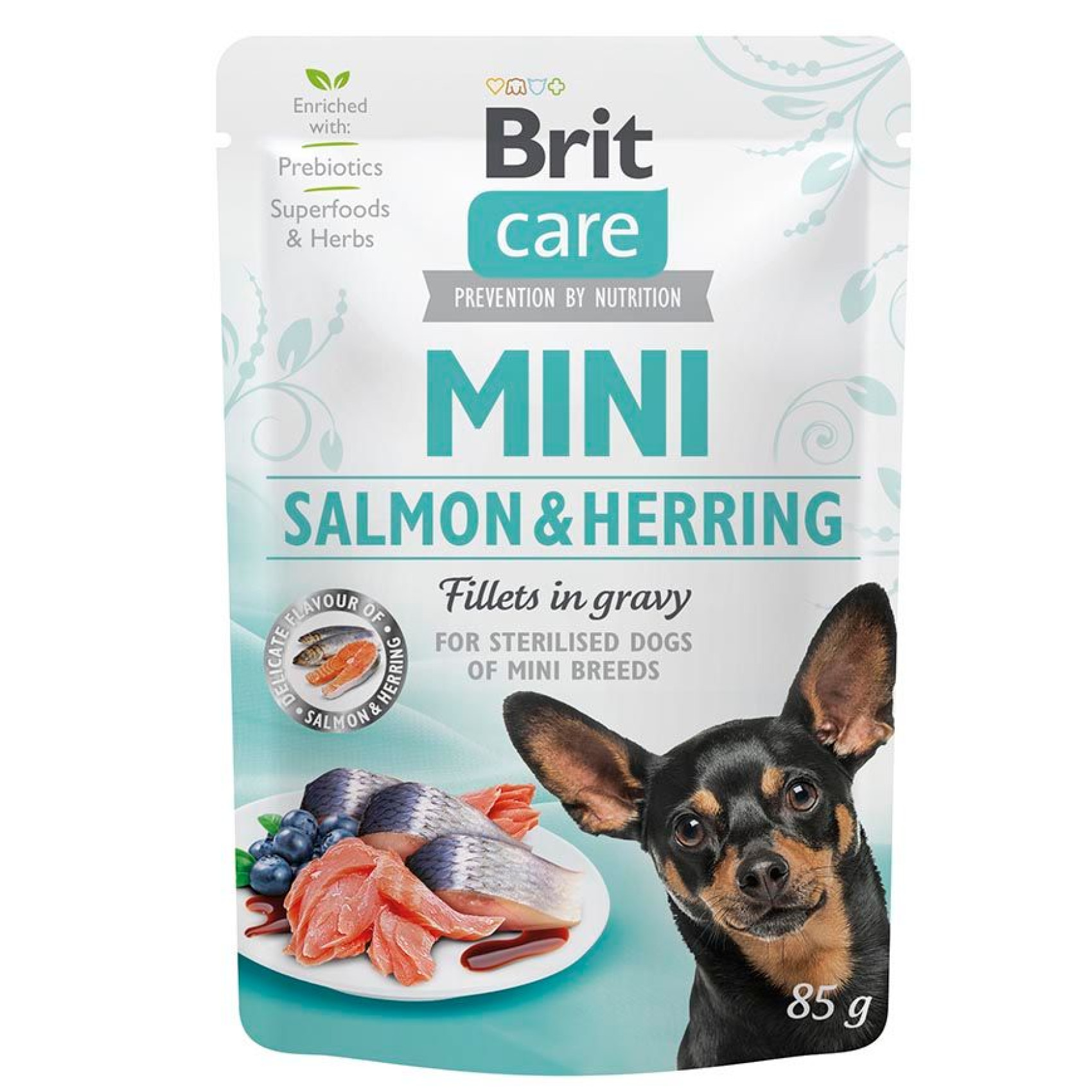 Brit Care Mini Fillets In Gravy влажный корм для собак 85 г - лосось и сельдь 24шт