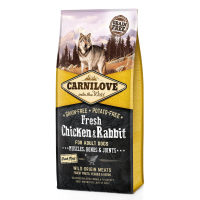 Сухий корм для дорослих собак всіх порід Carnilove Fresh Chicken & Rabbit 12 кг (курка та кролик)