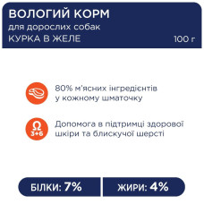 Вологий корм для собак Club 4 Paws Premium pouch 24x100 г (курка)