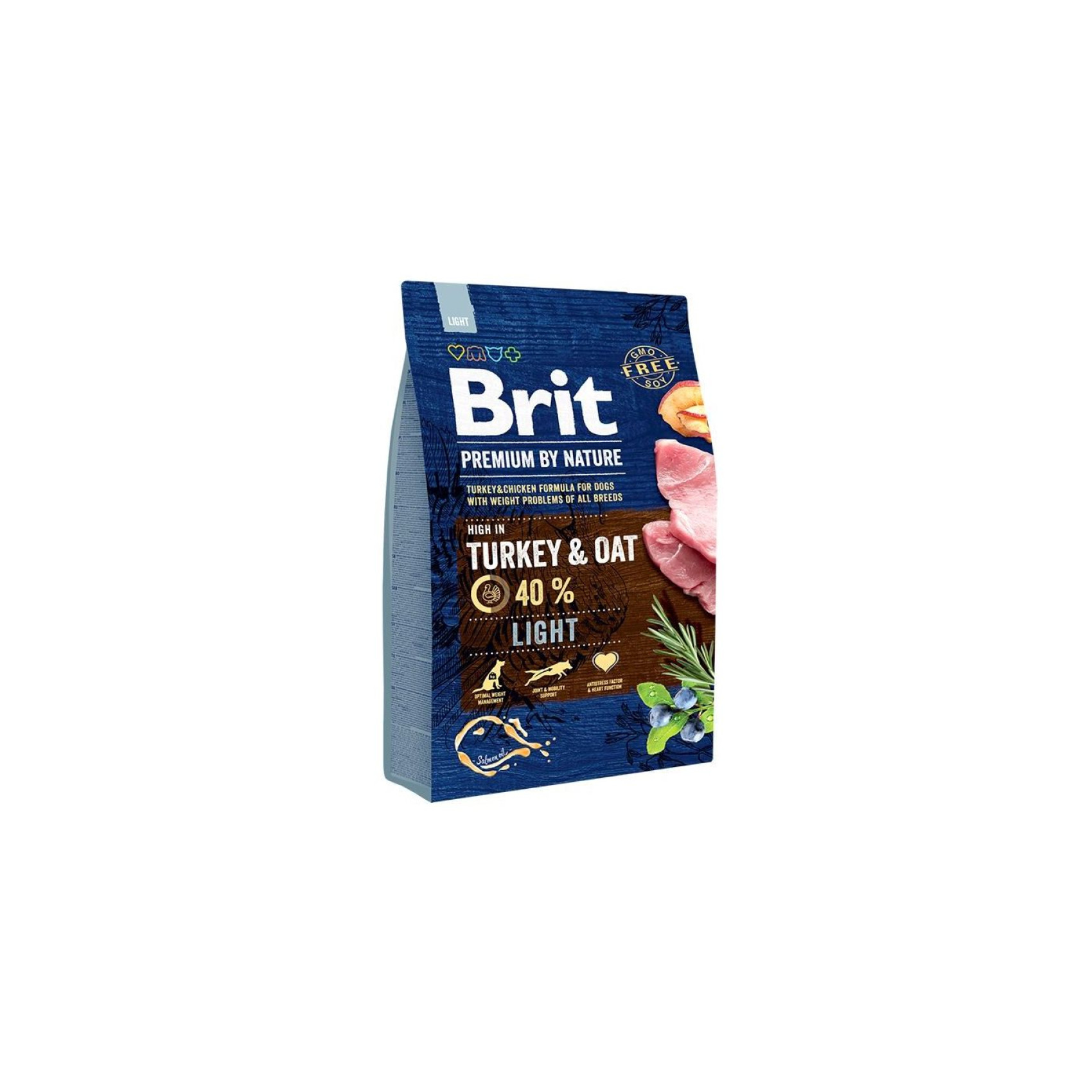 Сухой корм для собак Brit Premium Dog Light 3 кг - индейка