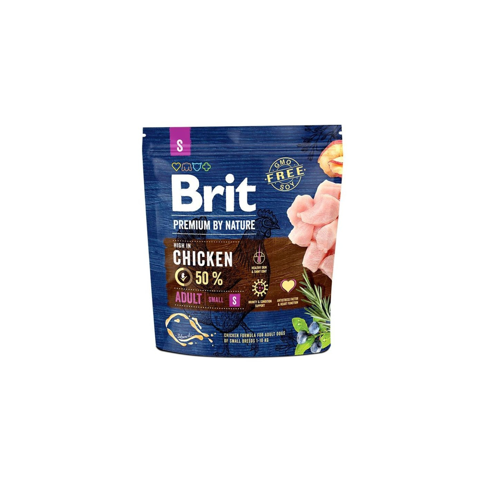Сухой корм для собак Brit Premium Dog Adult S 1 кг - курица
