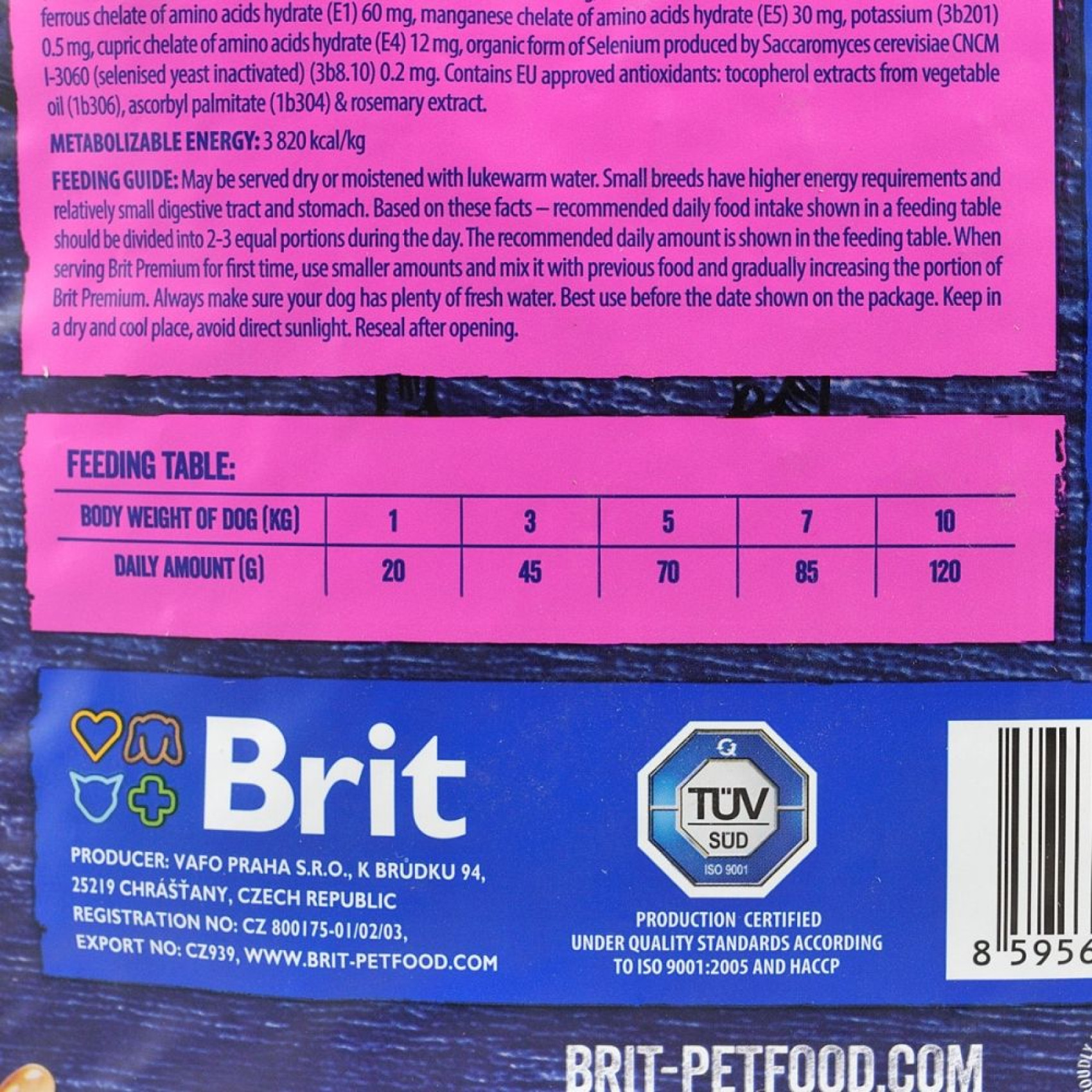 Сухой корм для собак Brit Premium Dog Adult S 1 кг - курица