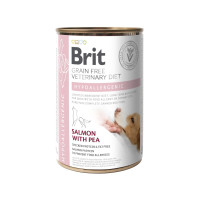 Влажный корм для собак Brit VetDiets Hypoallergenic с пищевой аллергией или непереносимостью, 400 г (лосось и горошек)