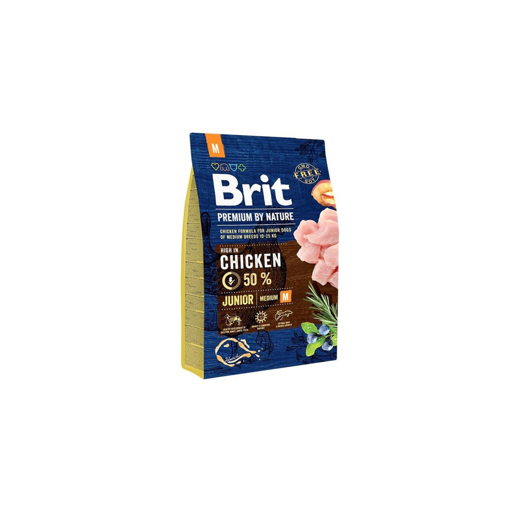 Сухий корм для цуценят Brit Premium Dog Junior M 3 кг - курка