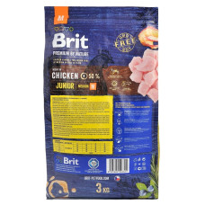 Сухой корм для щенков Brit Premium Dog Junior M 3 кг - курица