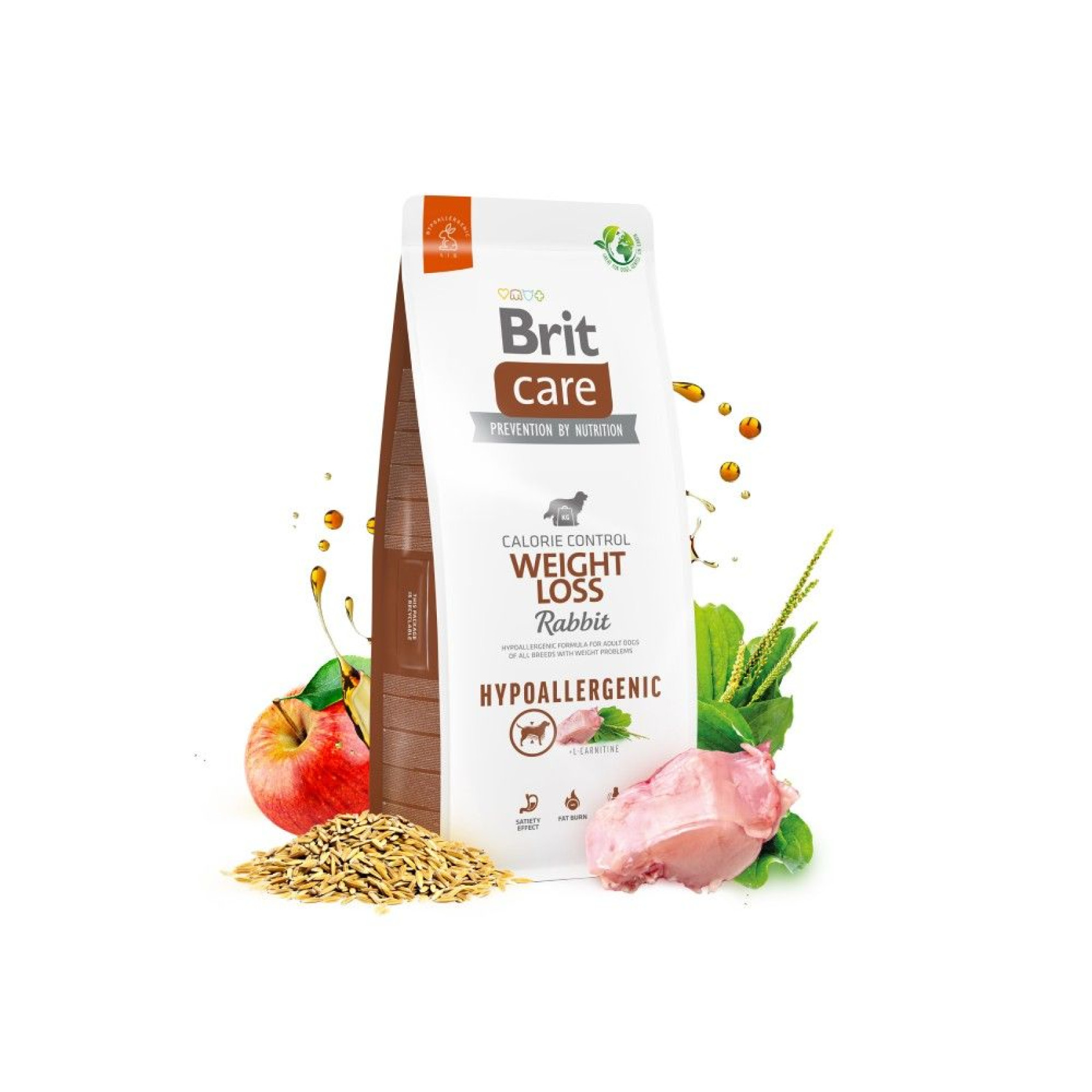 Сухий корм для собак із зайвою вагою Brit Care Dog Hypoallergenic Weight Loss| (кролик) 1 кг