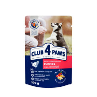 Влажный корм для щенков Club 4 Paws Premium pouch 24x100 г (индейка)