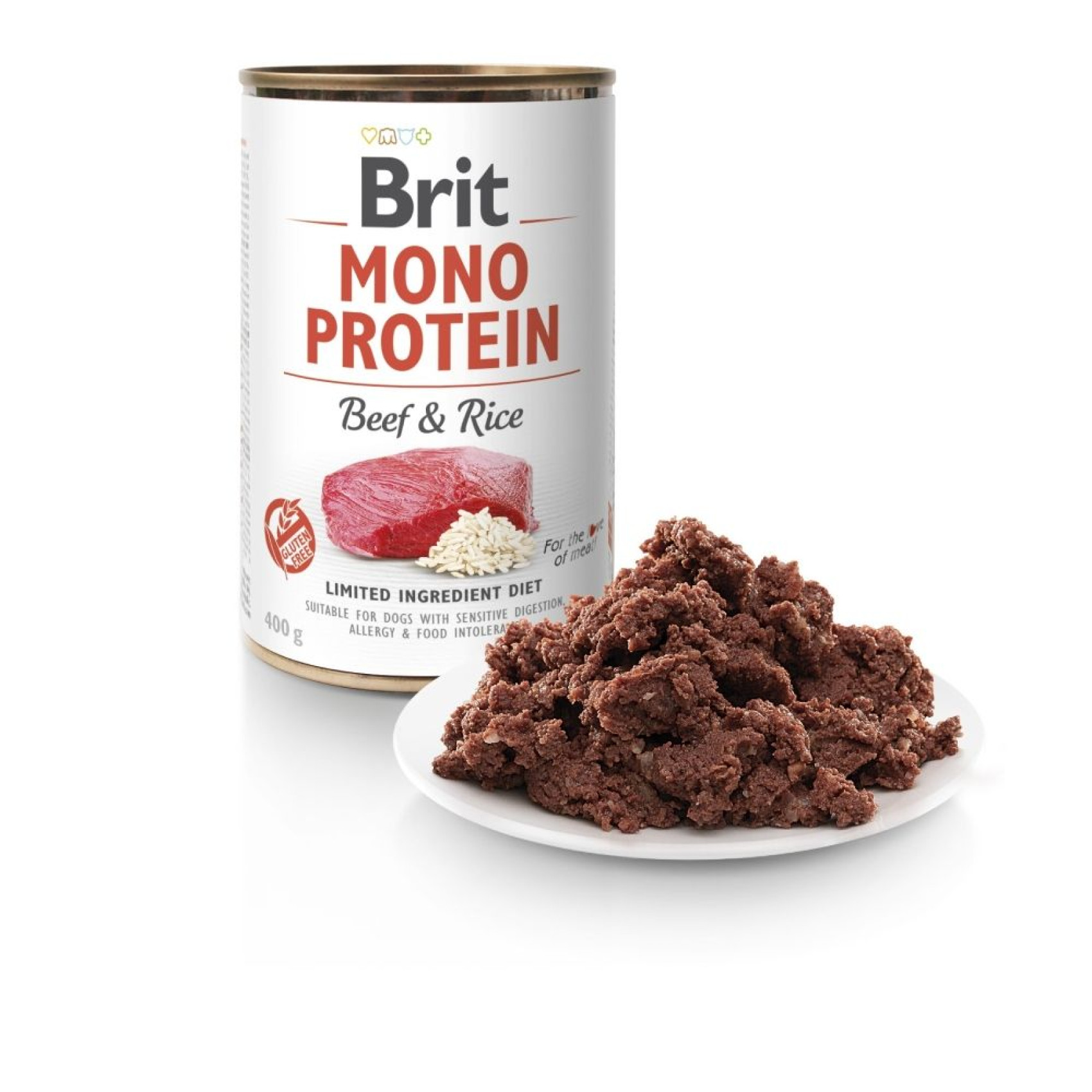 Влажный корм для собак Brit Care Mono Protein 400 г - говядина и рис