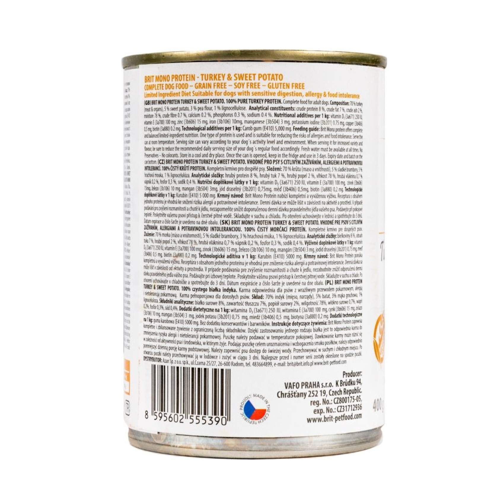 Вологий корм для собак Brit Care Mono Protein 400 г - індичка та батат