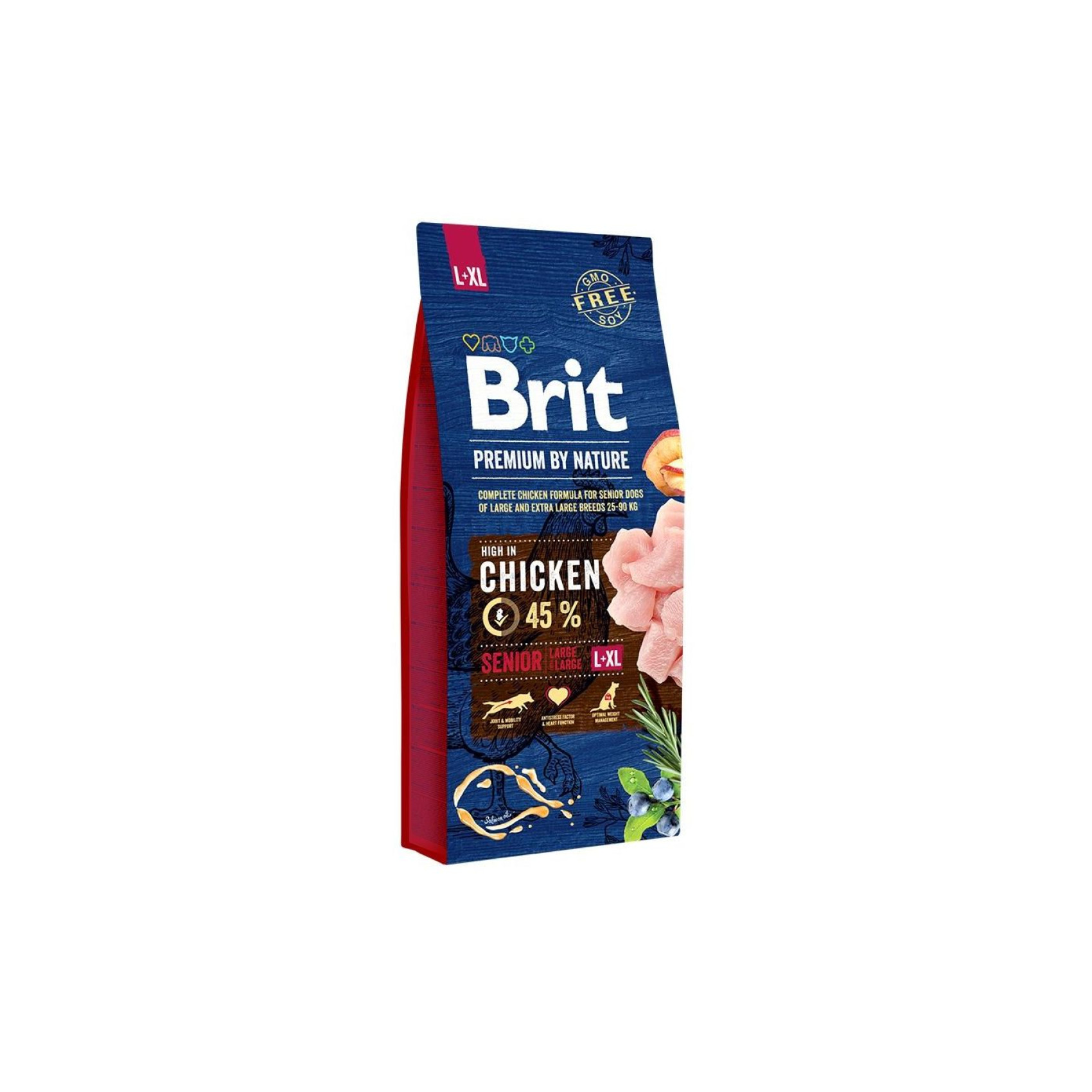 Сухой корм для собак Brit Premium Dog Senior L+XL 15 кг - курица
