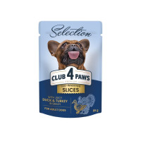 Вологий корм для собак Club 4 Paws Premium Selection pouch 12x85 г (качка та індичка)