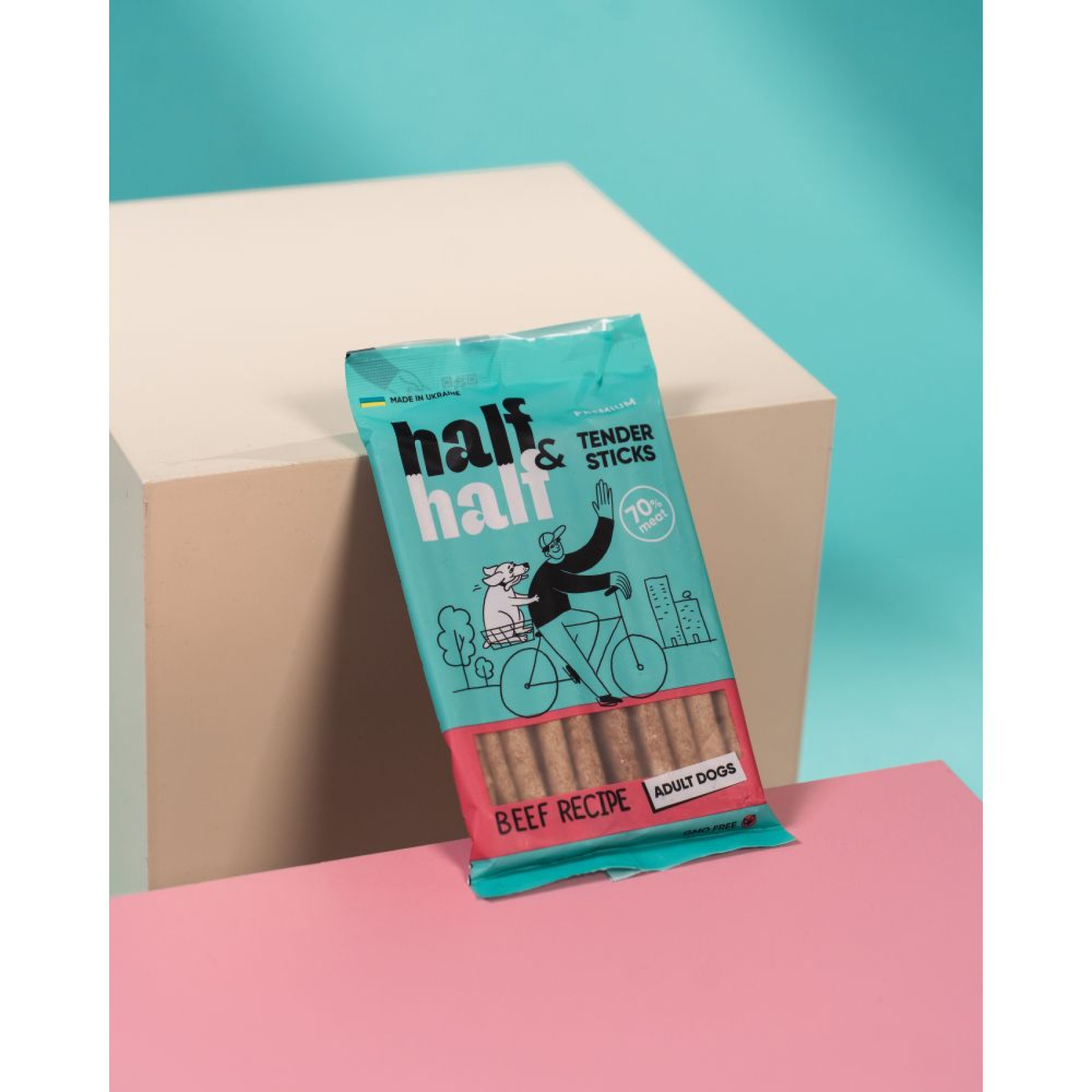 Ласощі для собак Half&Half Tender Sticks Adult 100 г - яловичина