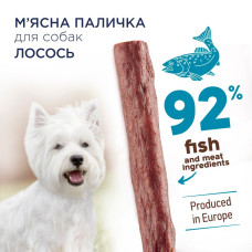 Лакомство для собак с чувствительным пищеварением Club 4 Paws мясная палочка 12 г (лосось)