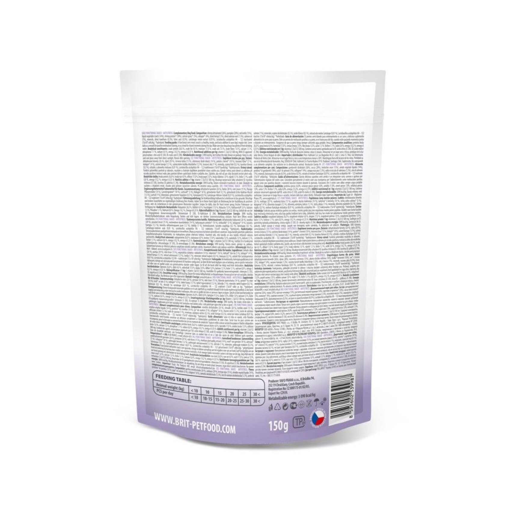 Ласощі для собак Brit Care Functional Antistress 150 г - креветка