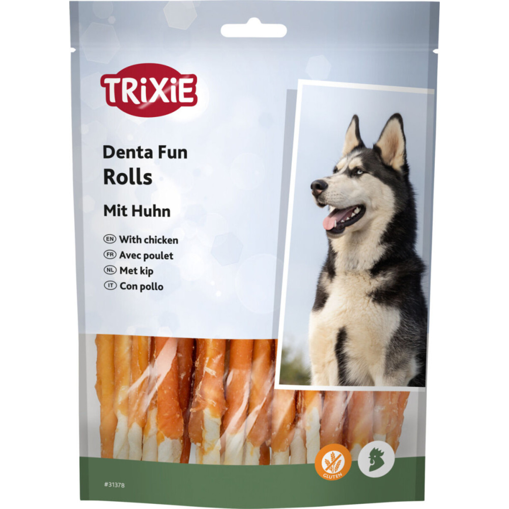 Ласощі для собак Trixie Паличка для чищення зубів Denta Fun 12 см, 240 г / 30 шт. (курка)