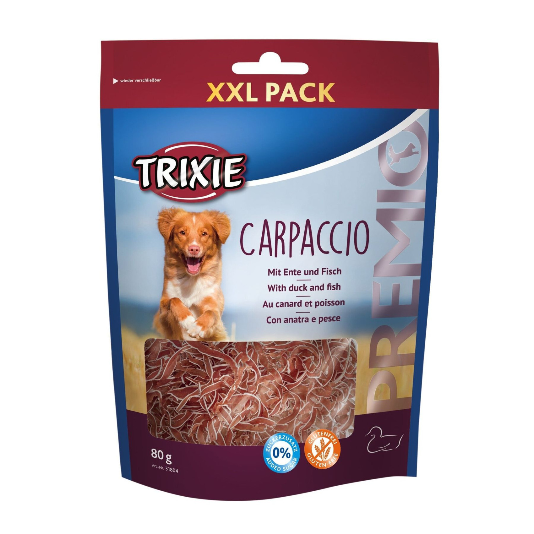 Ласощі для собак Trixie PREMIO Carpaccio 80 г (качка та риба)