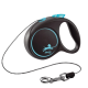 Повідець-рулетка для собак Flexi Black Design, з тросом S 5м/12 кг - синя