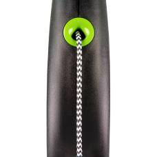 Повідець-рулетка для собак Flexi Black Design, з тросом XS 3 м/8 кг - зелена