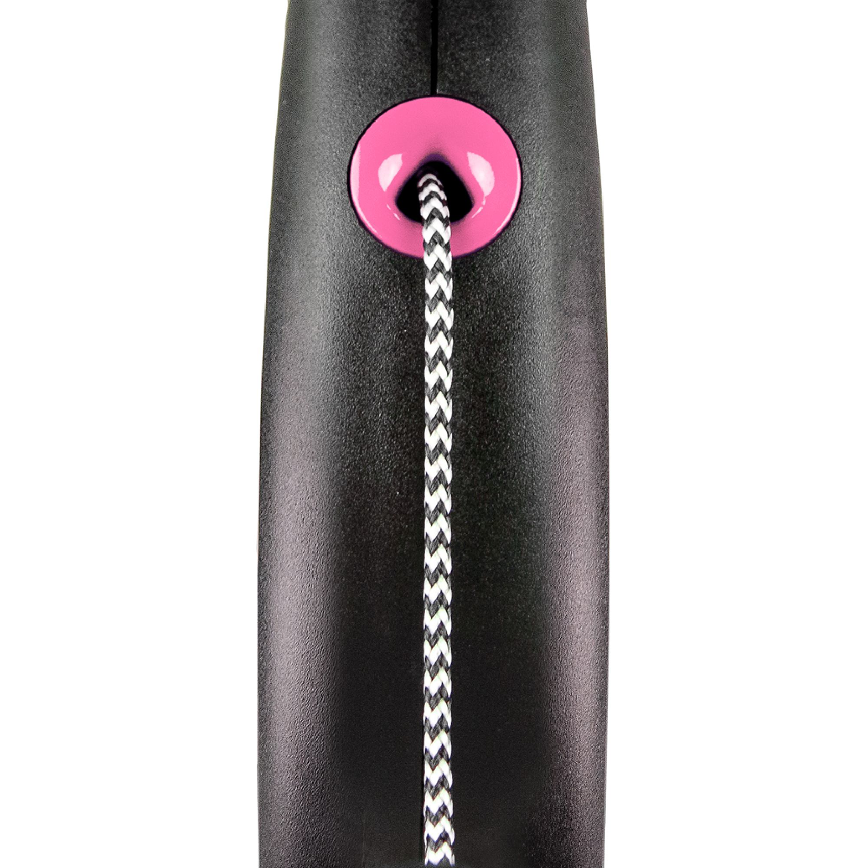 Повідець-рулетка для собак Flexi Black Design, з тросом XS 3 м/8 кг - рожева