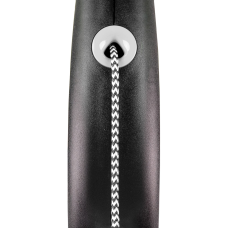 Повідець-рулетка для собак Flexi Black Design, з тросом XS 3 м/8 кг - чорна