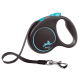 Повідець-рулетка для собак Flexi Black Design, зі стрічкою S 5 м/15 кг - синя