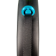 Повідець-рулетка для собак Flexi Black Design, зі стрічкою S 5 м/15 кг - синя
