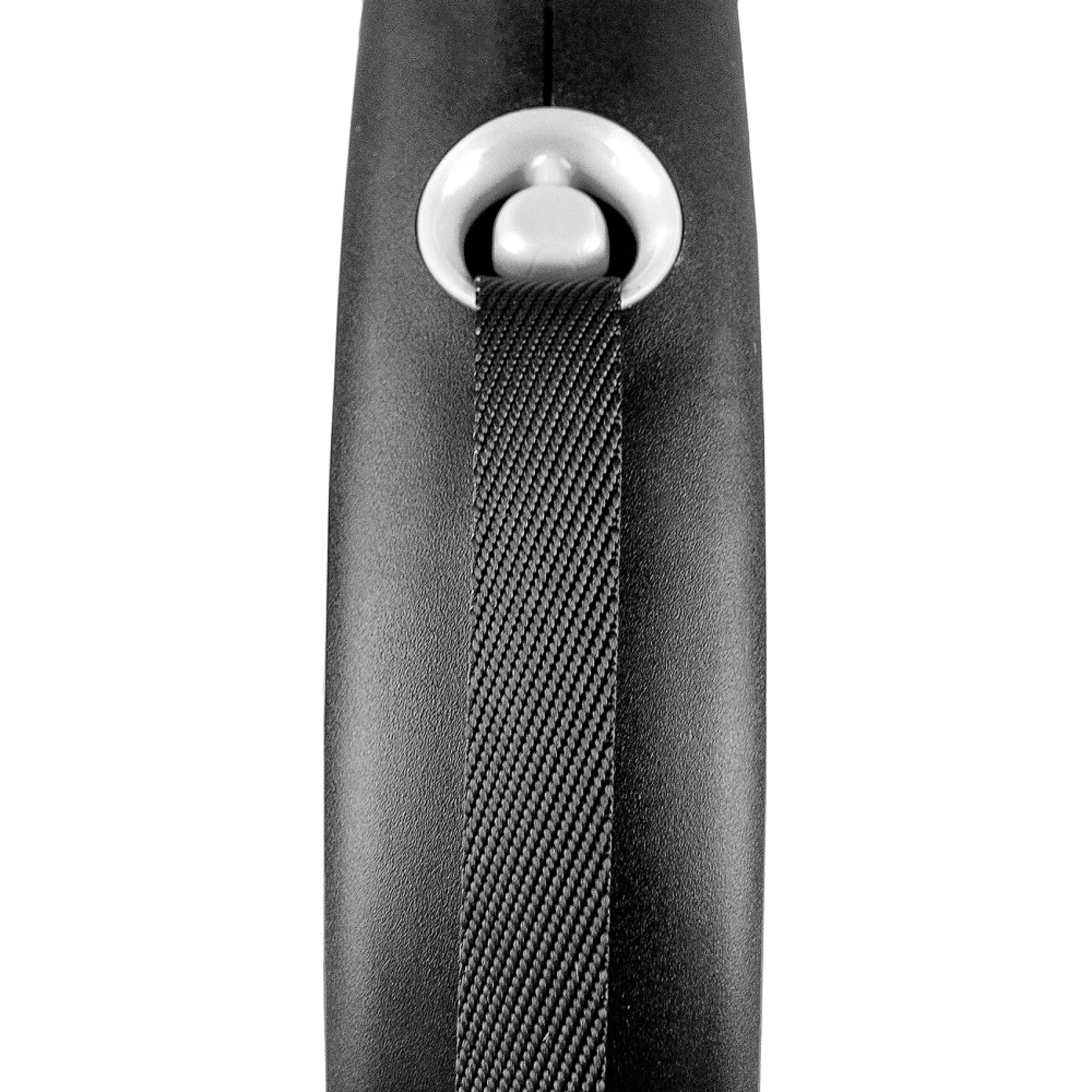 Повідець-рулетка для собак Flexi Black Design, зі стрічкою S 5 м/15 кг - чорна