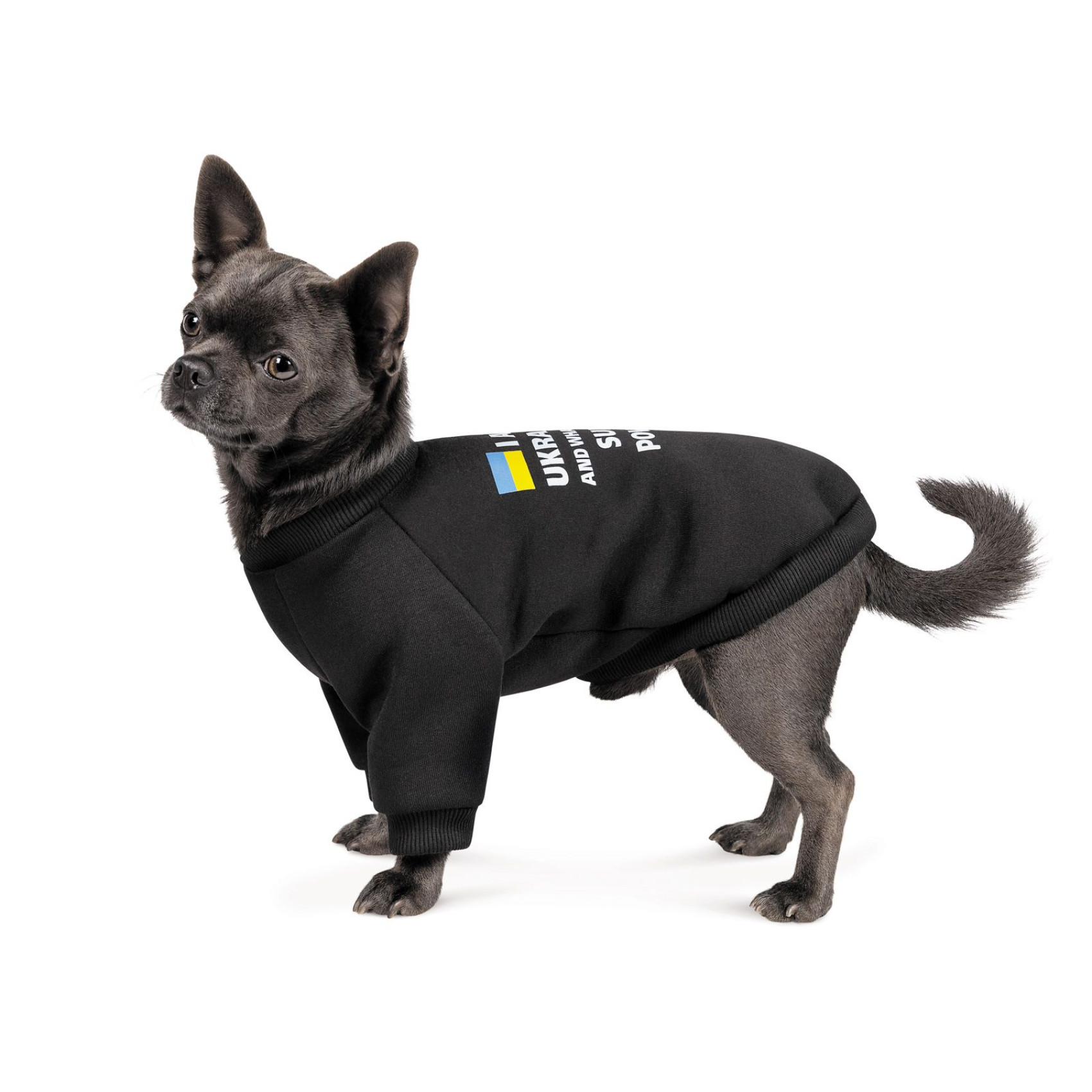 Товстівка для собак Pet Fashion I am Ukrainian XS-2 (чорна)