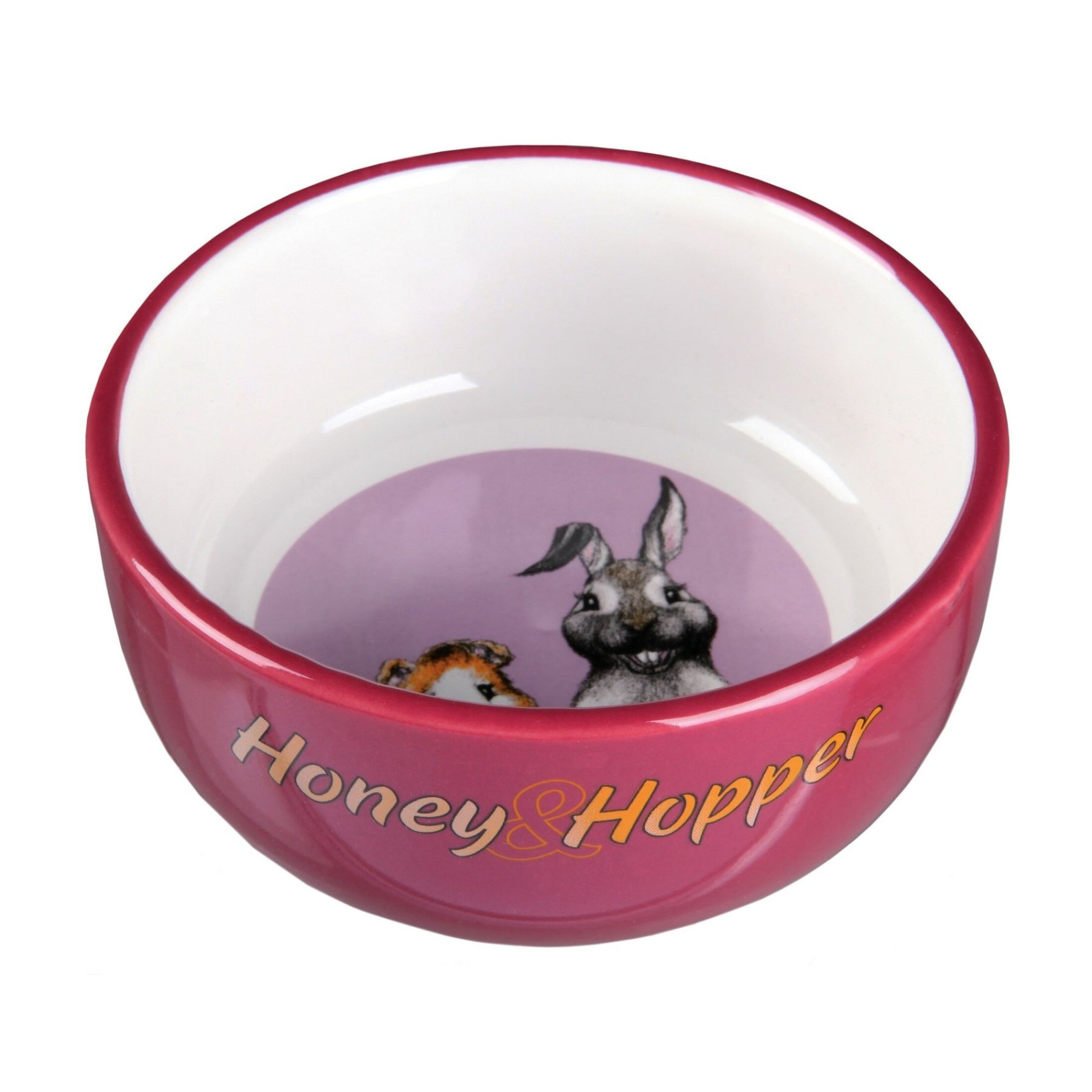 Миска керамічна Trixie «Honey & Hopper» 250 мл / 11 см (рожева, бірюзова, бежева)
