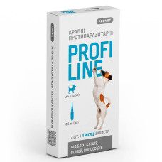Капли на холку для собак PROVET Profiline до 4 кг, 4 шт